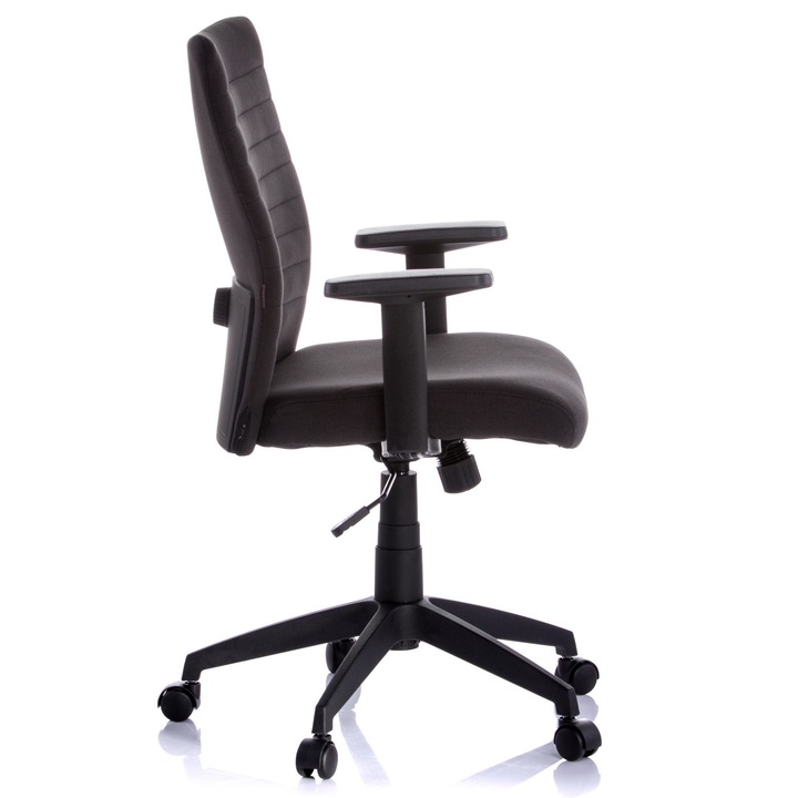Scaun birou ergonomic QMOBILI Limbo Plus Bleu, stofa, suport lombar reglabil, manere reglabile 1D, baza PP, role gumate