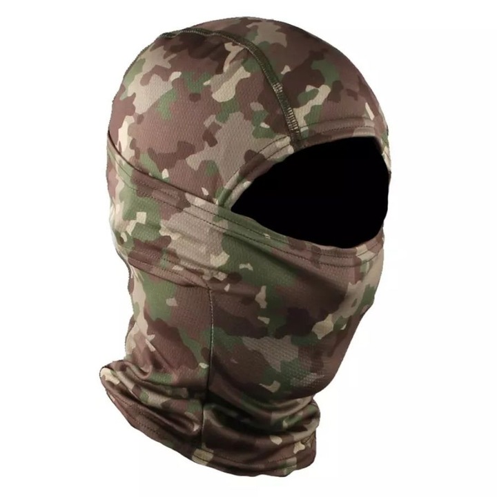 Cagula Tactica Balaclava, Camuflaj Padure Combat Fortele Terestre, 6in1 ...