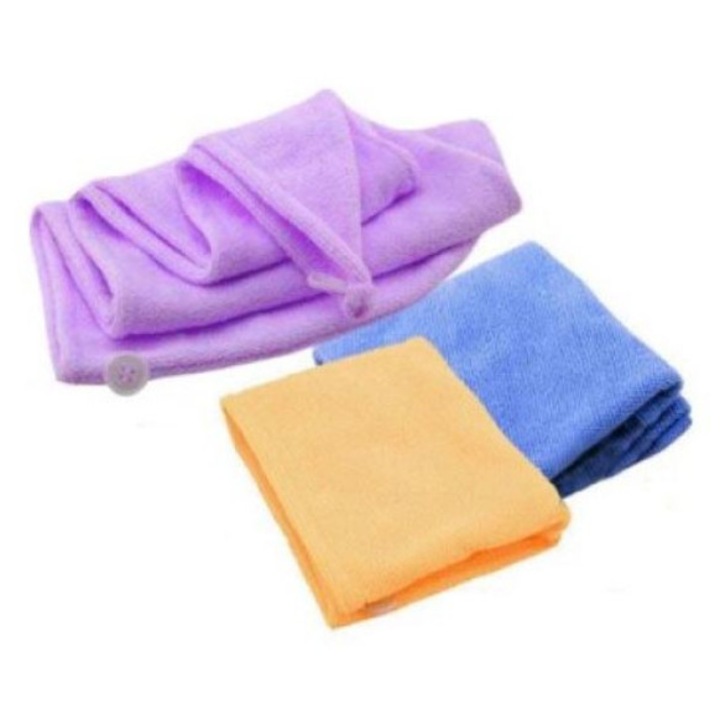 Кърпа за коса, LRTM, тип тюрбан, микрофибърна, многоцветна