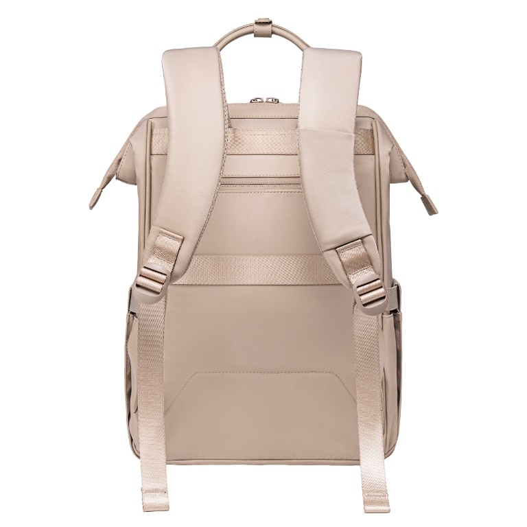 Rucsac dama laptop 16L cu 13 buzunare, elegant, bej si impermeabil Chantria CB00788khaki