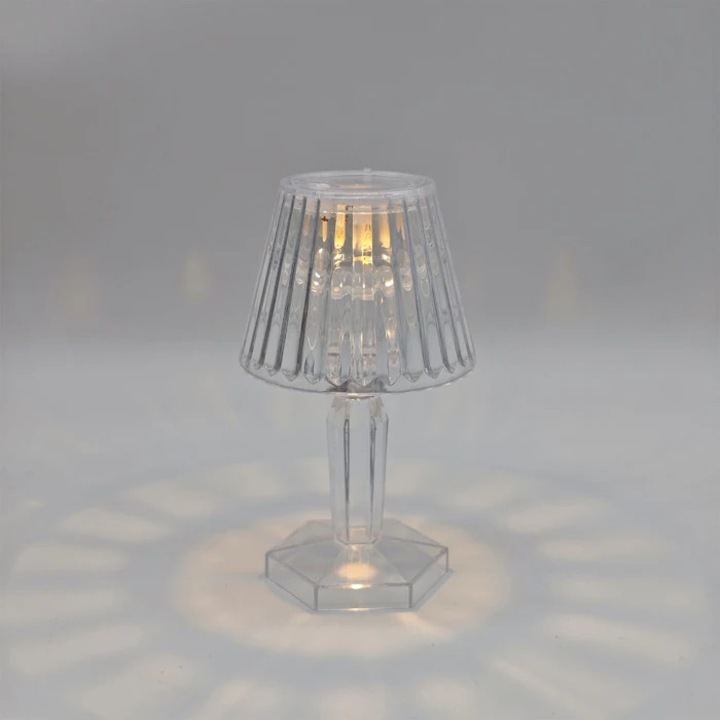 Decoratiune veioza Hoff Clear 1, LED cu lumina calda, H 11.5 cm, alimentare baterii