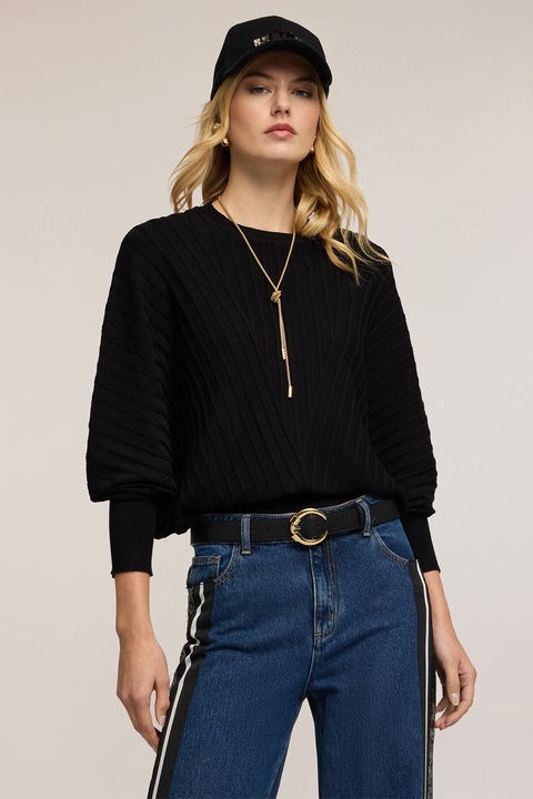 Motivi, Pulover supradimensionat striat, Negru