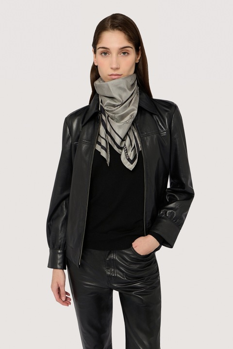 Trussardi, Pulover uni cu decolteu la baza gatului, Negru