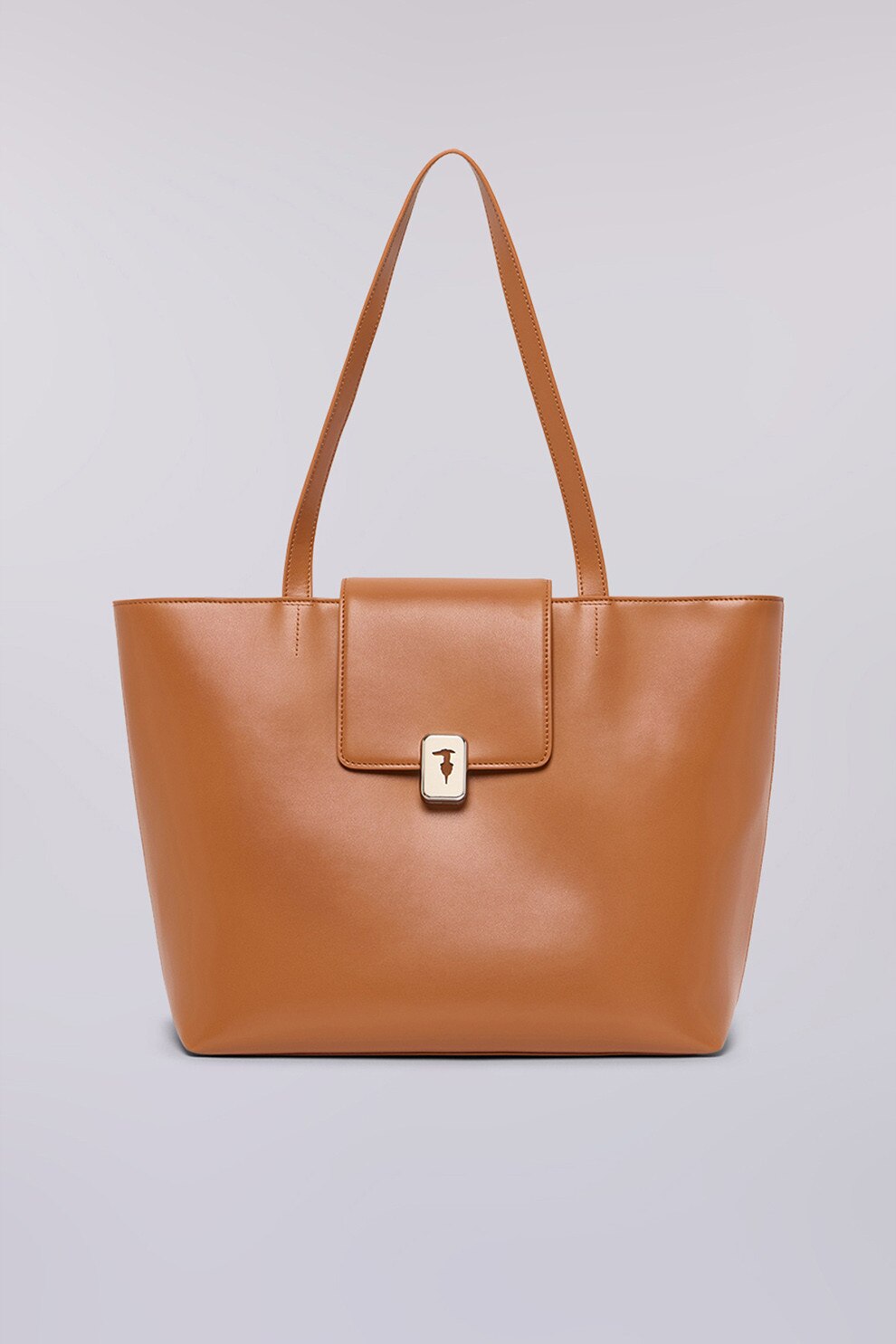 TRUSSARDI, Geanta shopper din piele, Maro scortisoara - eMAG.ro