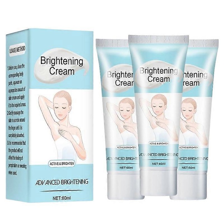 Bőrvilágosító krém, 3 darabos szett, 60ml, hidratálásra, teljes testre