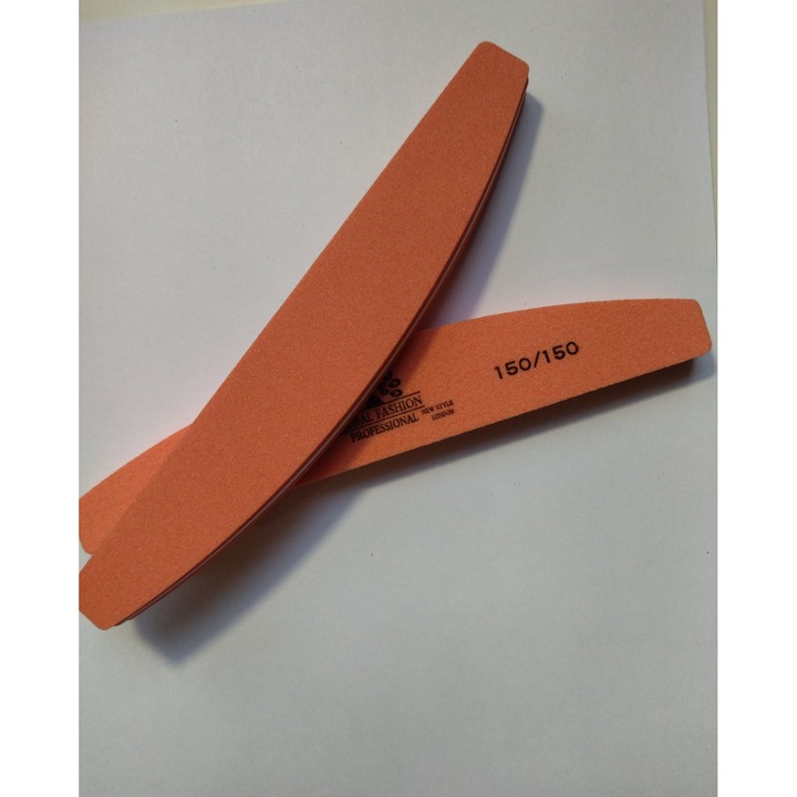 Pila buffer pentru unghii, granulatie 150/150, orange