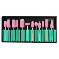 Set 12 capete freza electrica, cu praf de diamant