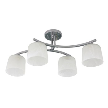 Lustra plafon E27, 4 x 60w Nora, abajur alb Lustra plafon E27, 4 x 60w Nora, abajur alb