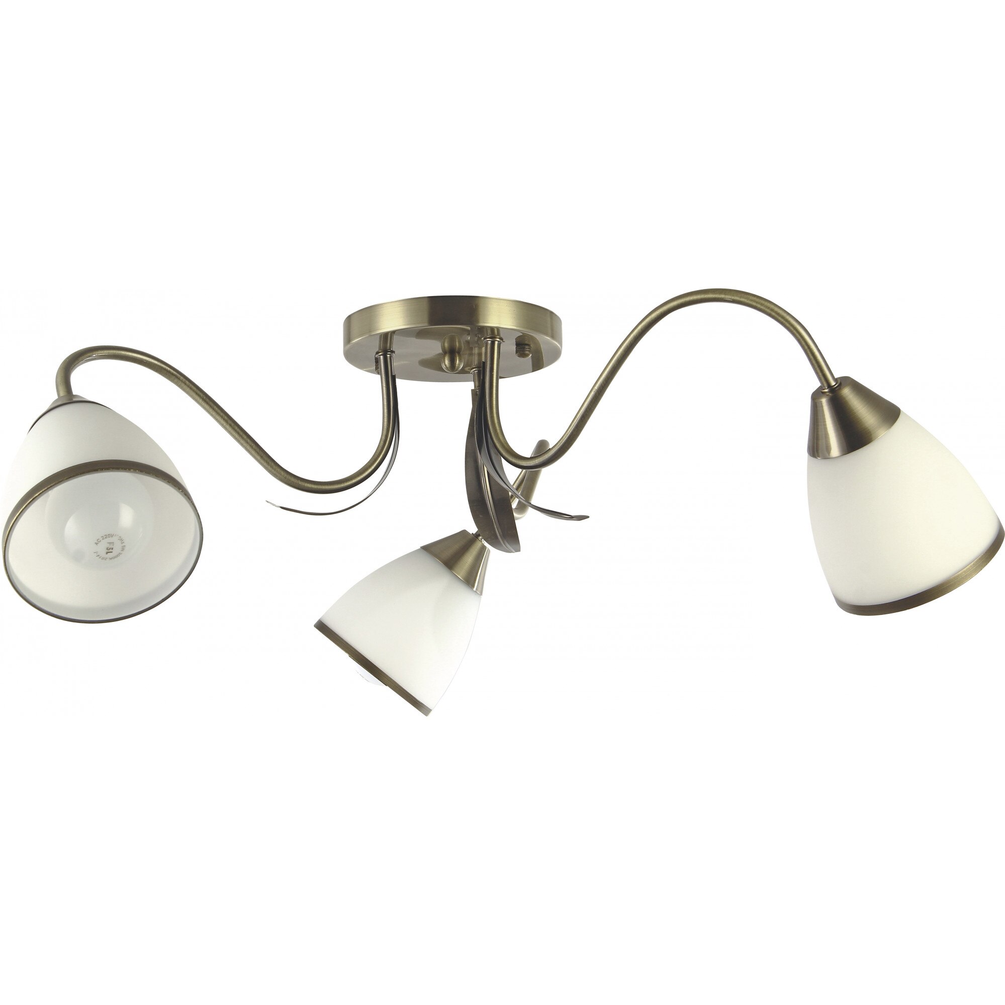 Lustra Interior Erste Andreea 3x60W Max E27 EL0028119 Culoare Alama si Alb