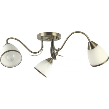 Lustra Interior Erste Andreea 3x60W Max E27 EL0028119 Culoare Alama si Alb Lustra Interior Erste Andreea 3x60W Max E27 EL0028119 Culoare Alama si Alb