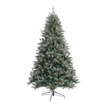 Brad artificial Dekortrend, Silvery, 2D+ace de pin, 150 cm, cu varfuri si conuri argintii, cu suport metalic inclus Brad artificial Dekortrend, Silvery, 2D+ace de pin, 150 cm, cu varfuri si conuri argintii, cu suport metalic inclus