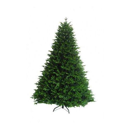 Brad artificial Dekortrend, Nordic Star, 2D + 3D, 210 cm, cu imitatie mugurele de brad, cu suport metalic inclus