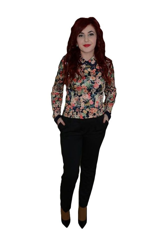 Pantaloni office deosebit,cu buzunare,D&J Exclusive, Negru