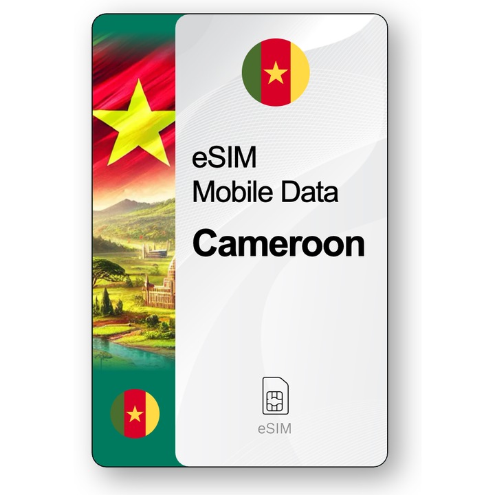 ESIM Internet Kamerun, érvényes 7 napok, forgalom Korlátlan