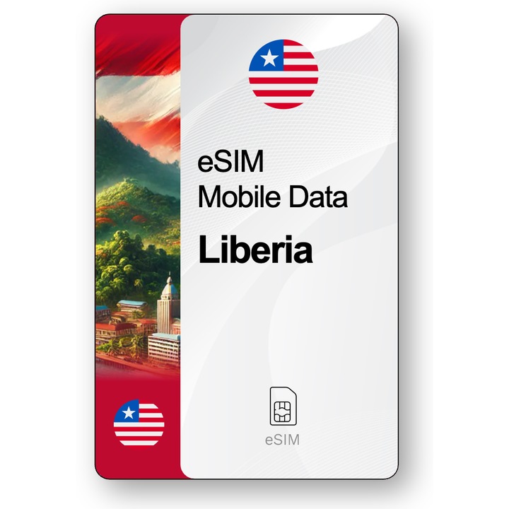 ESIM Internet Libéria, érvényes 7 napok, forgalom Korlátlan