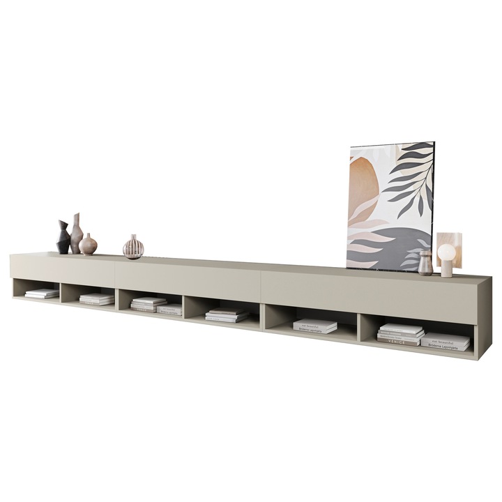 Comoda TV Adenik 300, MIRJAN 24, casmir bej, 33x300x30 cm