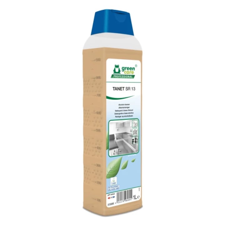 Detergent ECOLOGIC concentrat TANET SR 13, Green Care, pentru diverse suprafete-miros discret, 1 L, dilutie 0.5%, certificat Ecolabel, CLP free