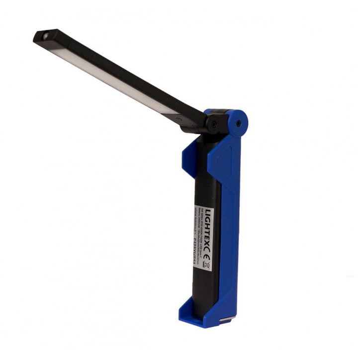 LED hordozható lámpa Lightex, 5W, 6500K/alap/-7000K/zseblámpa/, 600lm, 5V akkumulátor, 1*2000mAh, Mágnessel, Akasztóhorog, USB