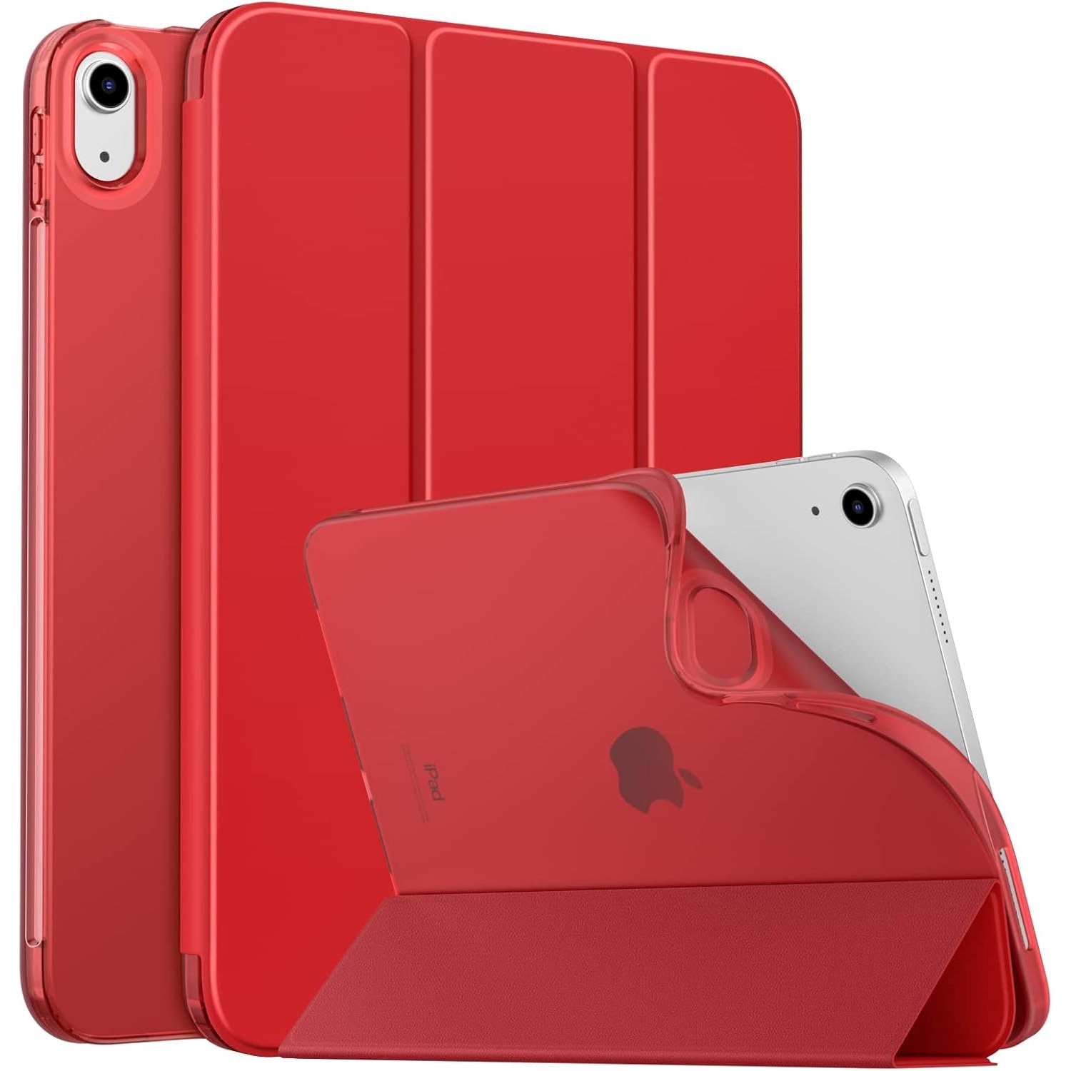 Husa premium Sigloo, compatibila cu iPad 11" (Gen. 11, 2025) / iPad 10.9" (Gen. 10, 2022) – Slim, Tri-Fold Magnetic, Piele Ecologica, Rosu