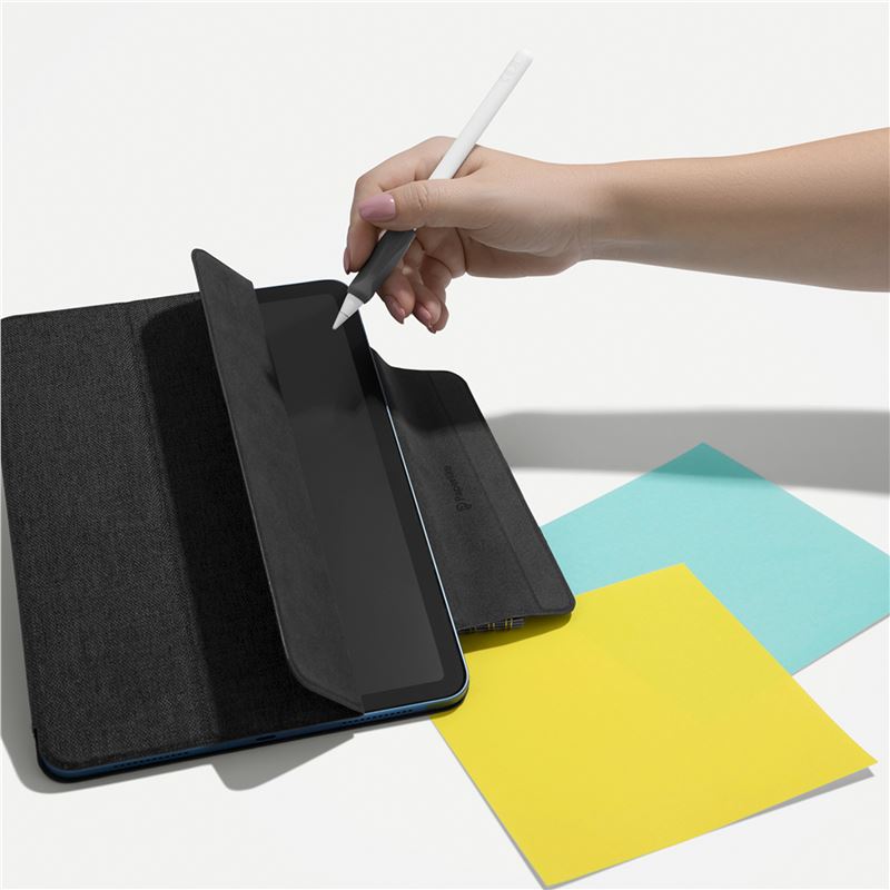 Kit protectie Folio Paperlike, Husa si 2 Folii protectie ecran, compatibil cu iPad Pro 11 inch/iPad Air 10.9 inch, Negru/Transparent