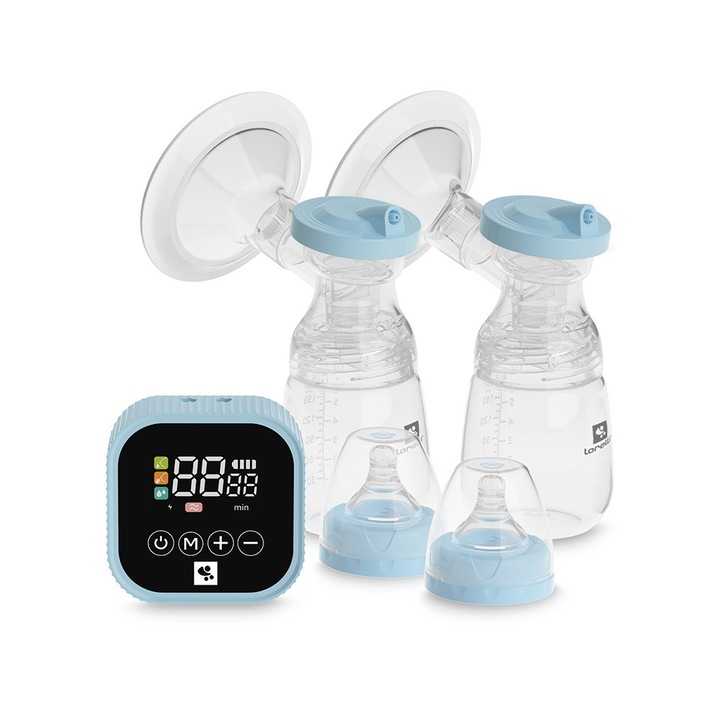 Електрическа помпа за кърма Lorelli EVA, Двойна, LED дисплей, Blue