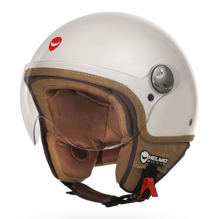 Cască moto Helmo Milano, Vapensiero, alb, XL
