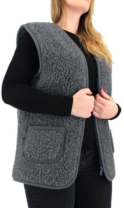 Vesta de dama din lana, lana merinos 100%, marimea XL