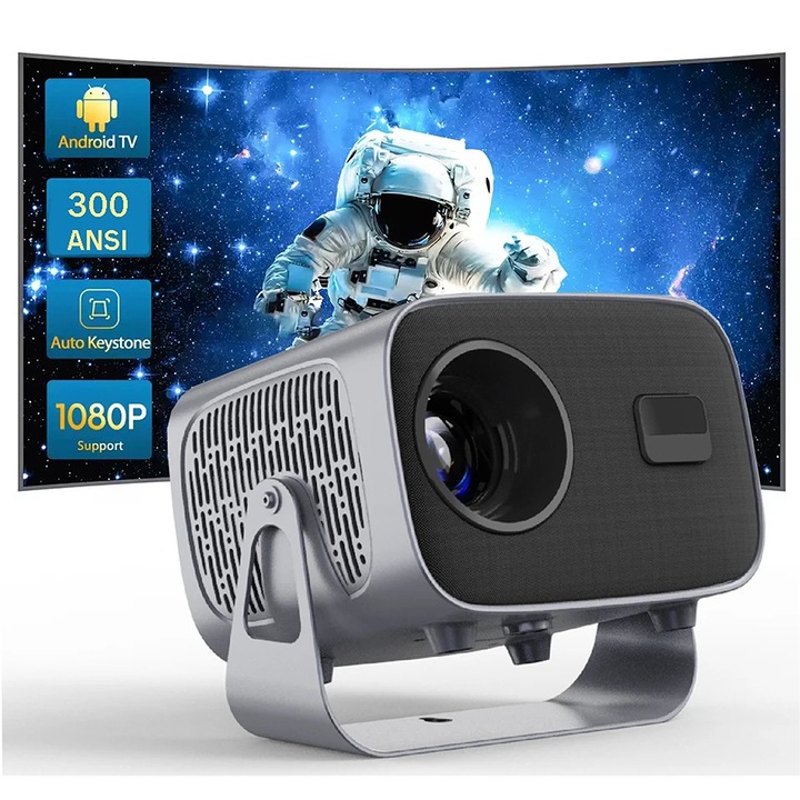 Proiector portabil inteligent A10 Android 11.0 WIFI6 BT5.0 1080P 4K Video Home Cinema Proiector de film pentru exterior