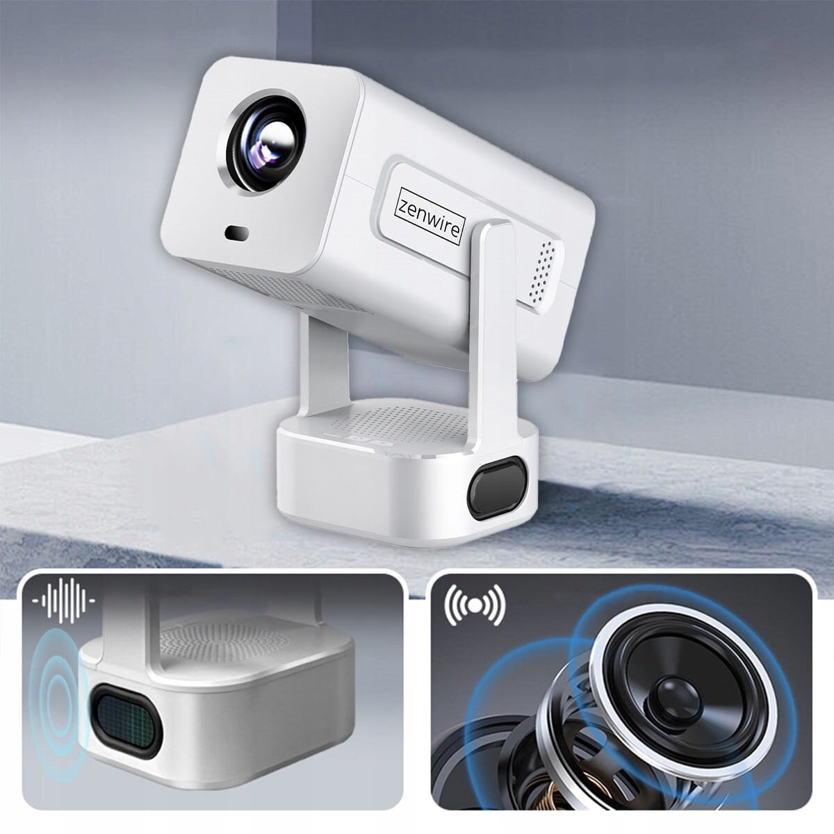 Proiector ZENWIRE PrimeView IMC360, 1920x1080, 400 ANSI lumen, Wi-Fi ...
