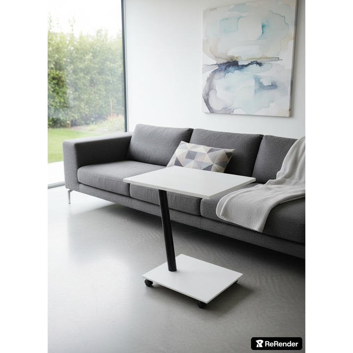 Помощна/Козметична количка 30x50см БЯЛО ПДЧ 2 нива