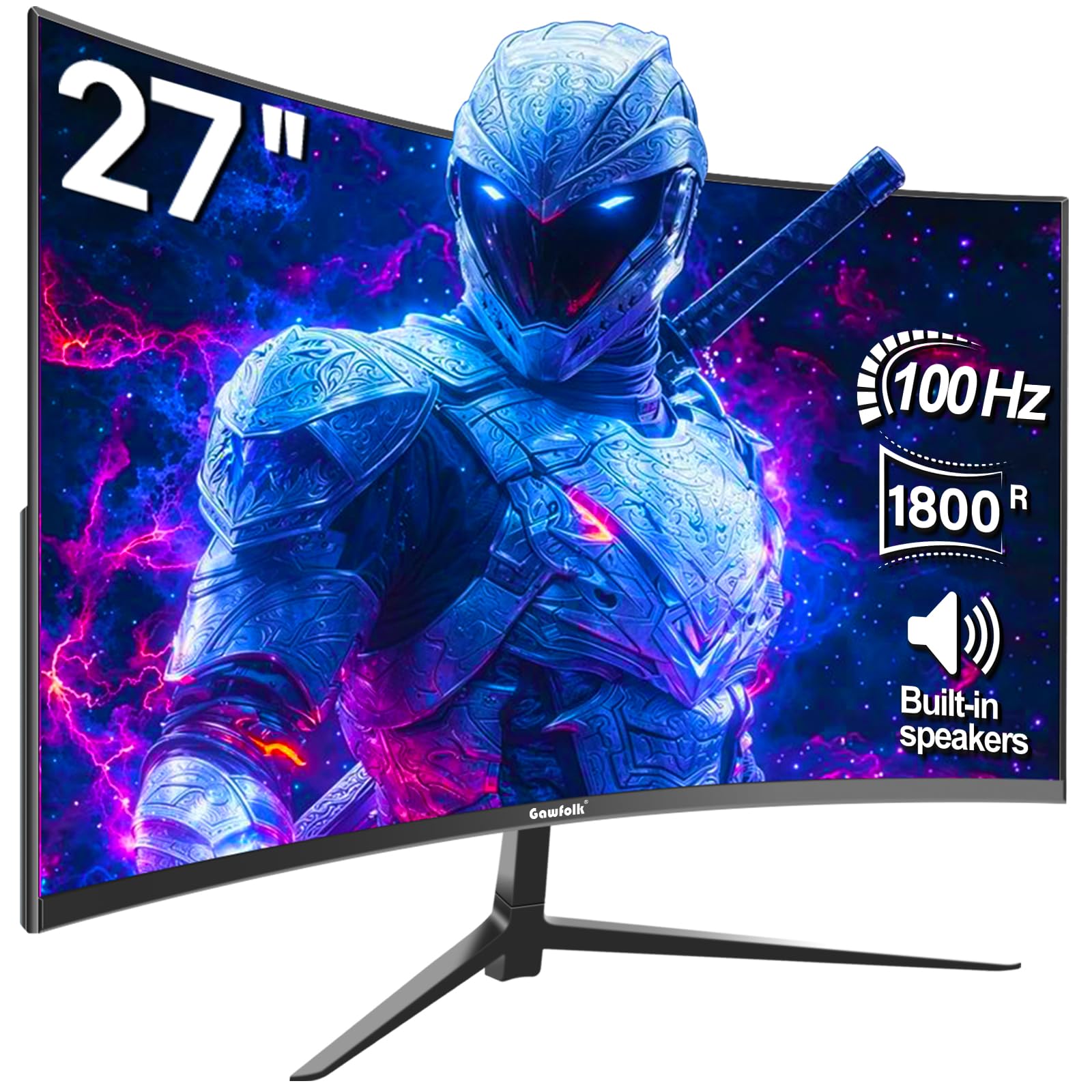 Monitor Curbat Gawfolk De 27 Inch, 100Hz, Ecran Pc Cu Difuzor, 1080P ...