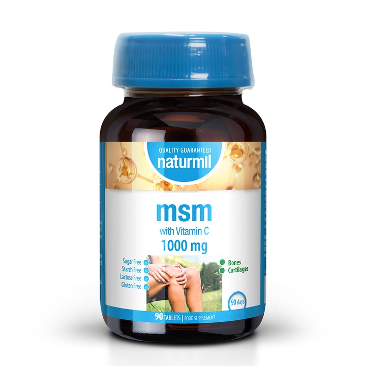 MSM 1000 mg cu Vitamina C, Dietmed, 90 tablete