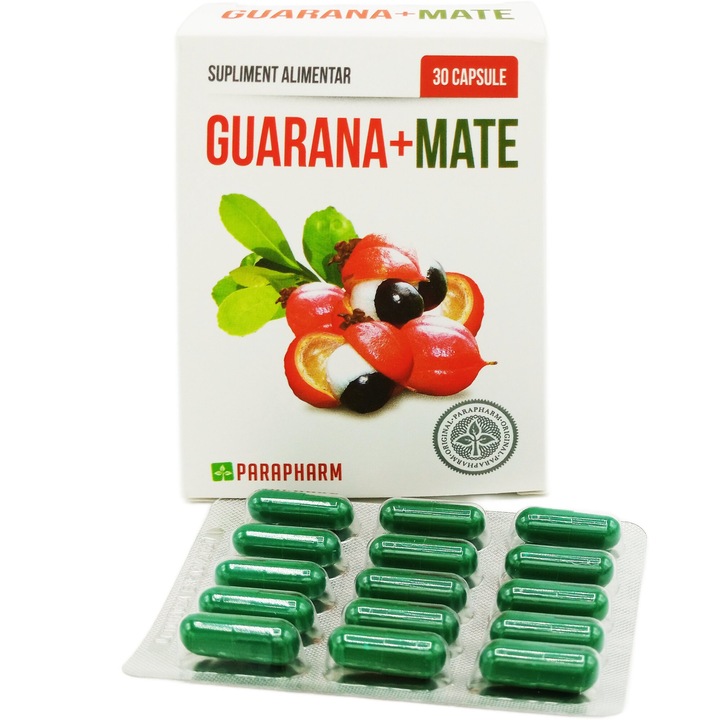 Guarana & Mate extract standardizat, "Energie, Concentrare, Metabolism activ", 30cps, Quantum Pharm