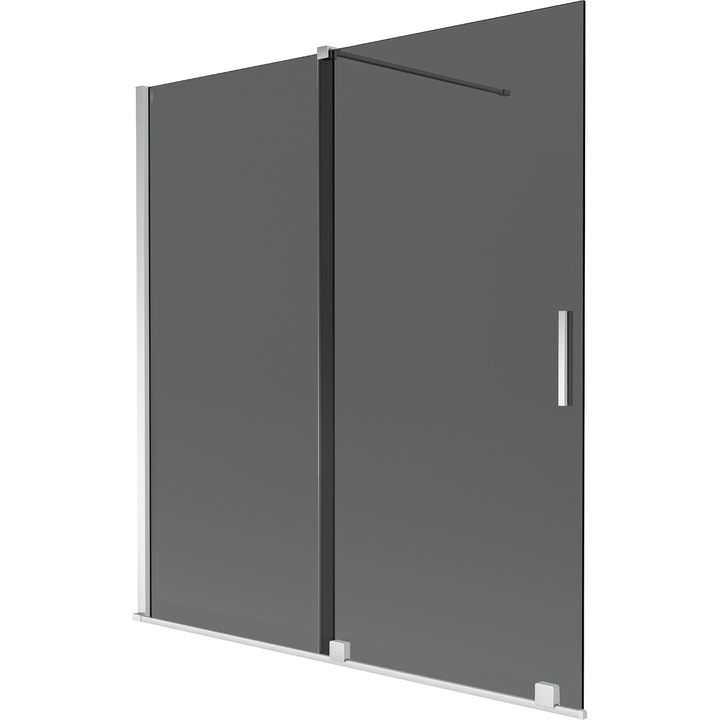 Paravan de baie Mexen Velar, glisant, 150x150cm, grafit, crom