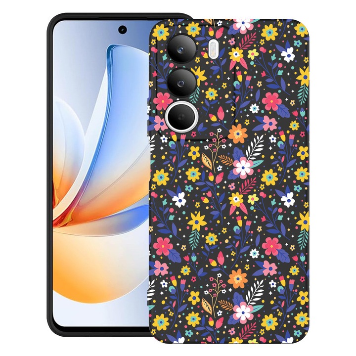 BestCase® Husa pentru Realme C71 cu Design Flower Pattern, TPU Mat Ultra Slim, 2071154 B 955