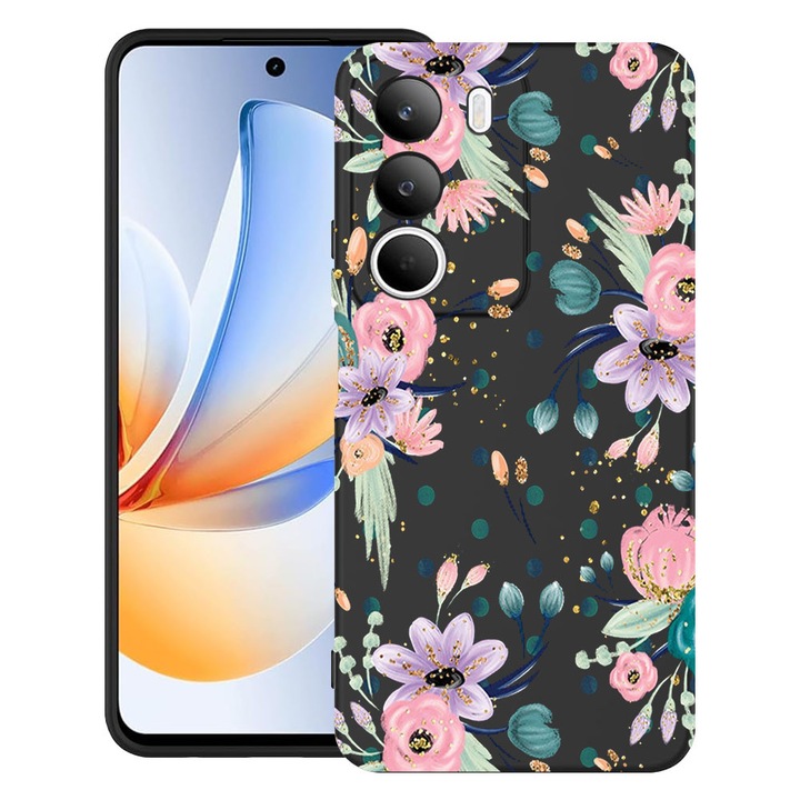 BestCase® Husa pentru Realme C71 cu Design Flowers Collection, TPU Mat Ultra Slim, 2071154 B 495