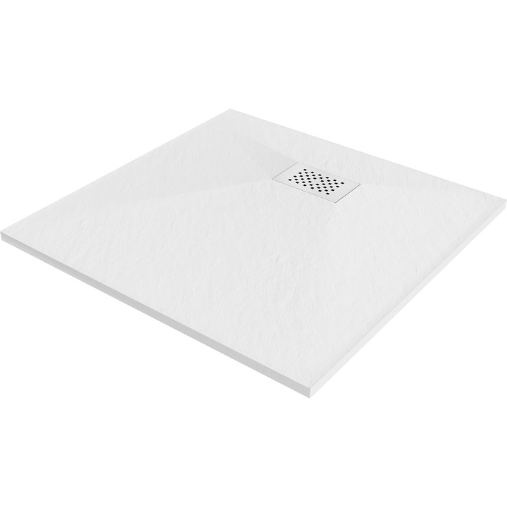 Cadita dus Mexen Hugo 90x90cm, alb, capac alb