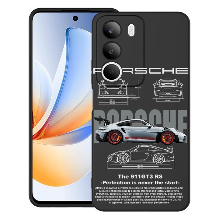 BestCase® Husa pentru Realme C71 cu Design Porsche, TPU Mat Ultra Slim, 2071154 B 1883