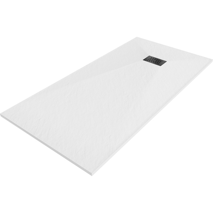 Cadă duș Mexen Hugo rectangular 170x80cm, alb, capac negru