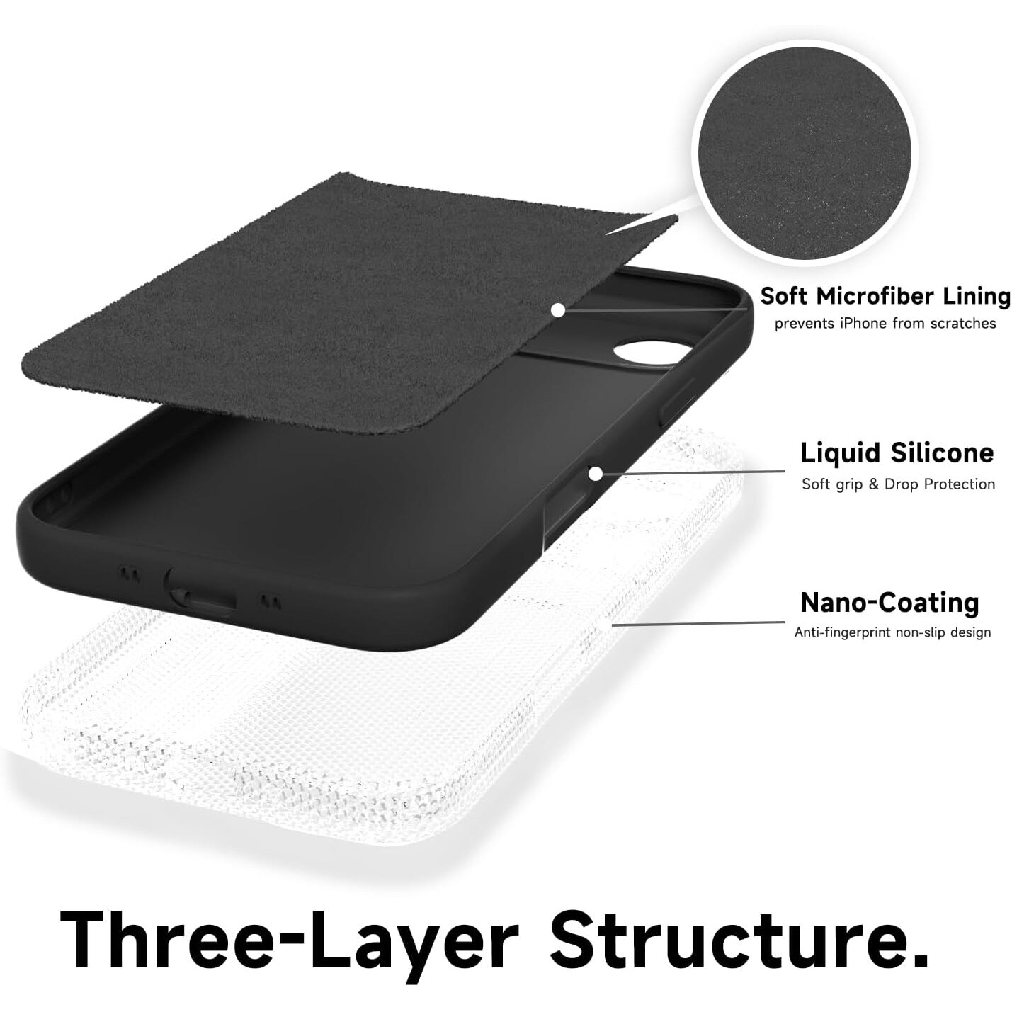 Husa Soft Touch, slim, ALC Mobile, anti soc, compatibila cu IPhone 17 Air, Negru Tpu