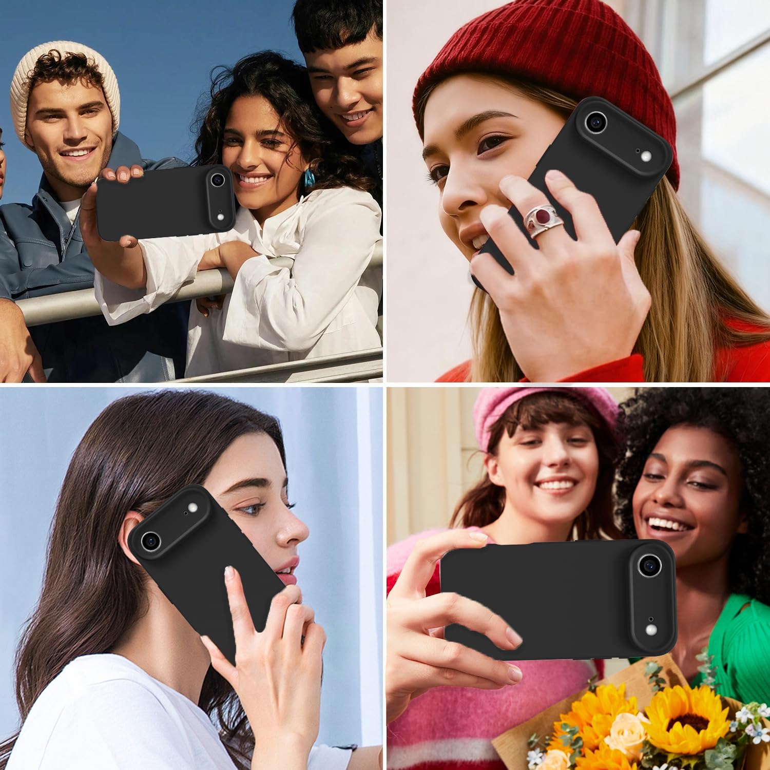 Husa Soft Touch, slim, ALC Mobile, anti soc, compatibila cu IPhone 17 Air, Negru Tpu