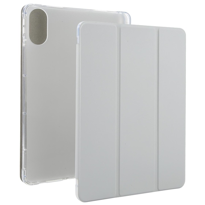 Калъф за таблет Xiaomi Redmi Pad 2, 3-сгъваем, TPU прозрачен, слот за писалка, Space Gray
