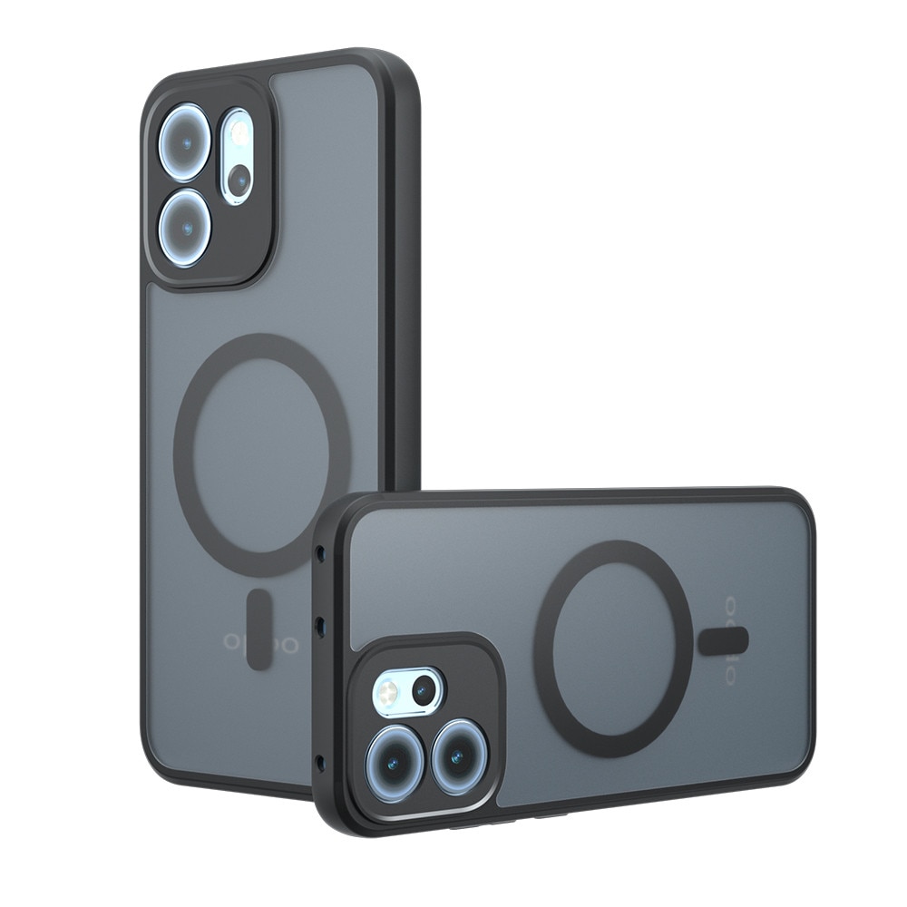 Husa premium pentru Oppo Reno 14F, 14FS 5G CareFree Defender, cu MagSafe, Design Slim & Protectie Completa, Never-Yellow, anti-amprente - negru mat