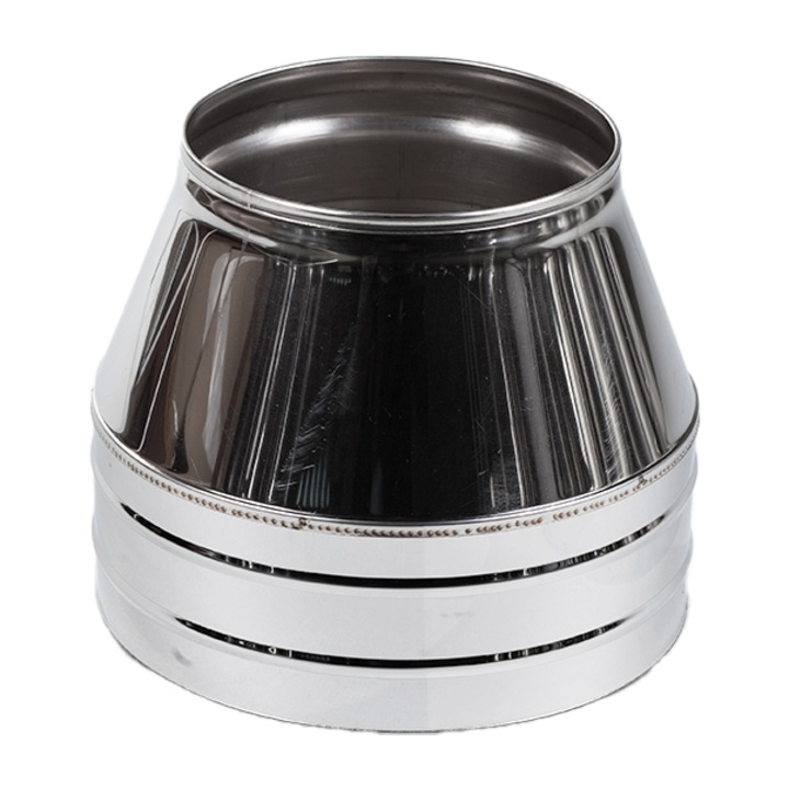 Terminatie Conica Inox D80/140 mm