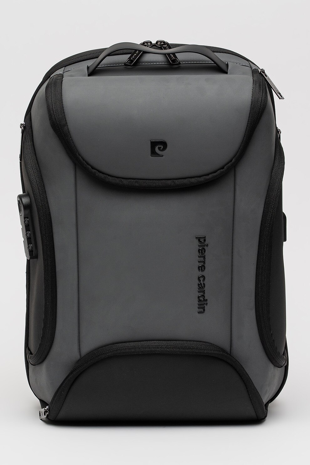Pierre Cardin, Rucsac cu buzunare exterioare, Gri inchis
