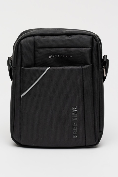 Pierre Cardin, Keresztpántos textiltáska extra pánttal, Fekete