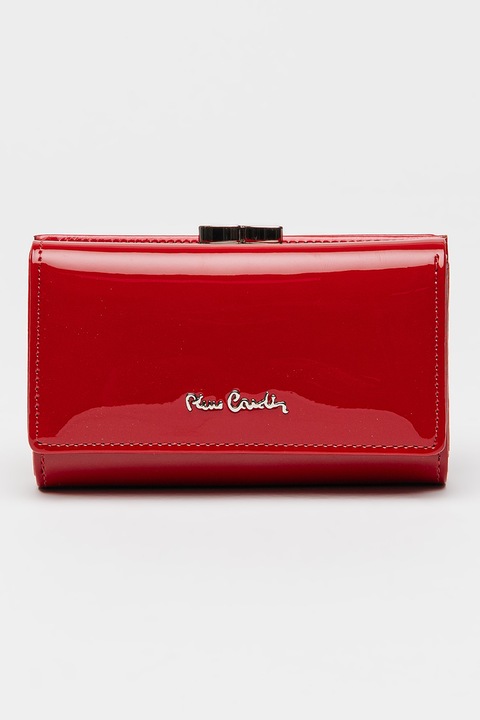 Pierre Cardin, Лачено кожено портмоне с лого, Червен