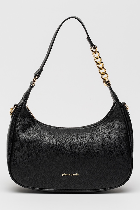 Pierre Cardin, Láncpántos műbőr válltáska, Fekete