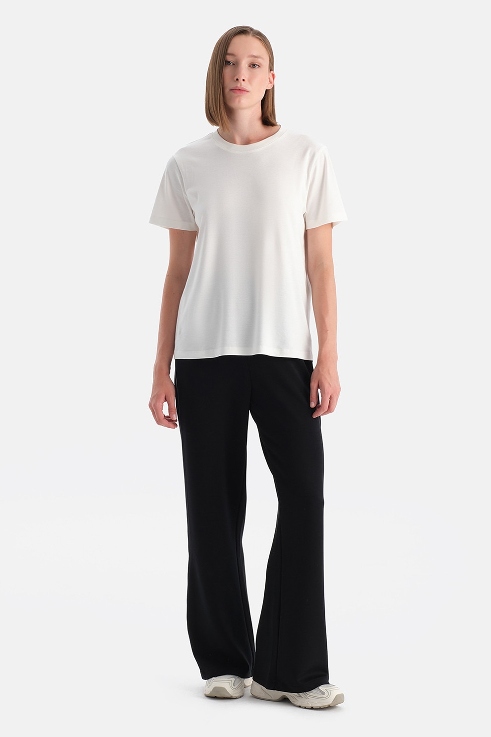 Dagi, Pantaloni de trening cu talie medie, Negru, S