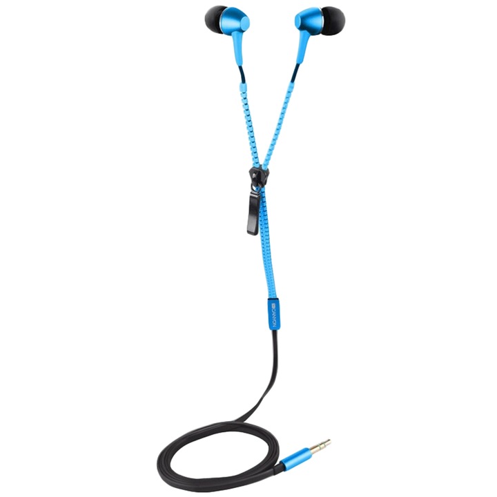 Слушалки In-ear Canyon Zipper CNS-TEP1BL, Blue